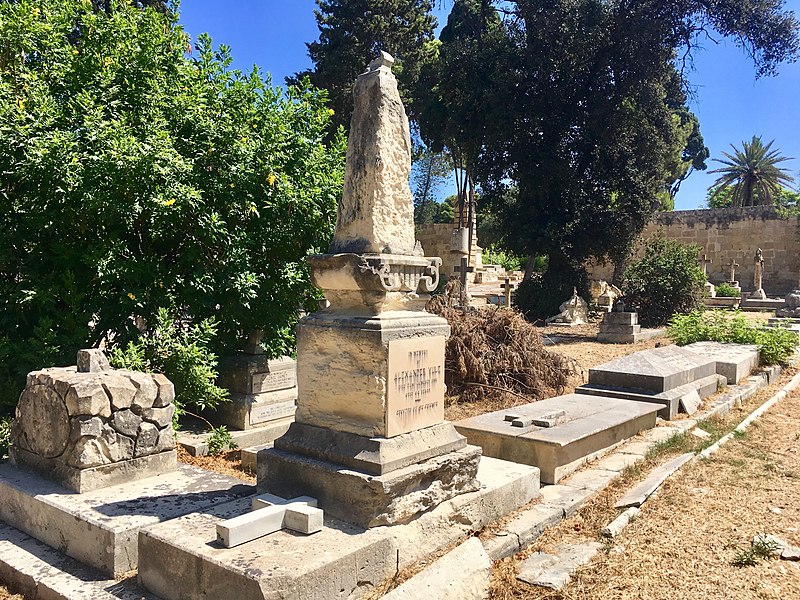 Tombs in the Jewish cemetery of Malta