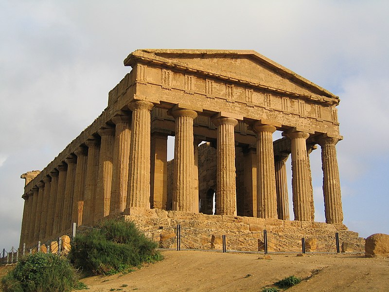 Vue de l'ancien temple de la ville d'Agrigento